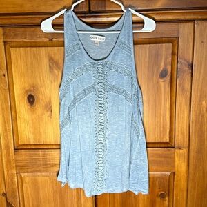 Knox Rose Light Blue Womens Sleeveless Boho Tank
